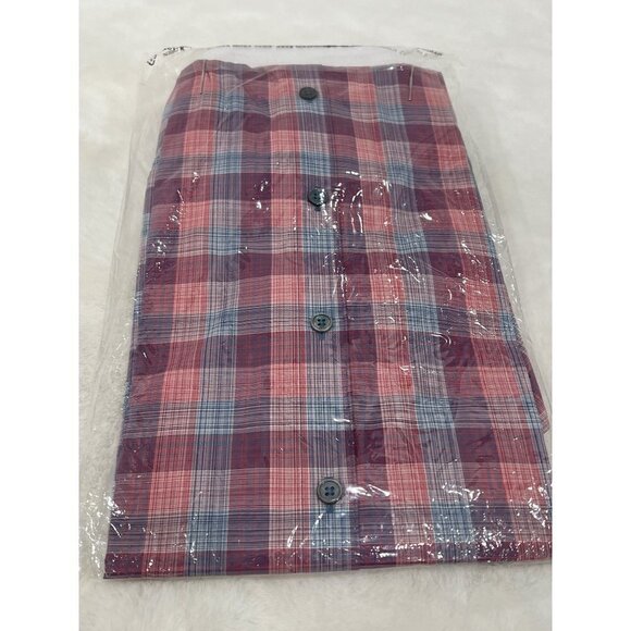 NWT ZACHARY PRELL Size M Sutherland Red Regular Fit Plaid Shirt MSRP $158 - Picture 8 of 9
